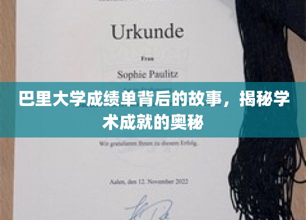 巴里大学成绩单深藏的秘密，探寻学术辉煌的神秘轨迹