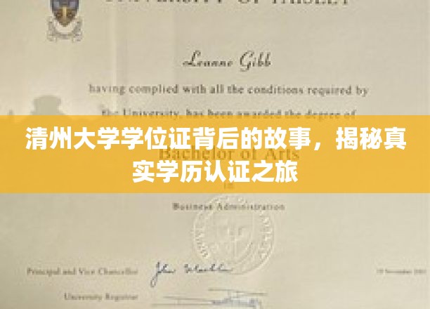 探寻清州大学学位证背后的传奇，揭秘学历认证的奥秘之旅