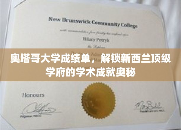 新西兰奥塔哥大学，揭秘成绩单背后的学术魅力