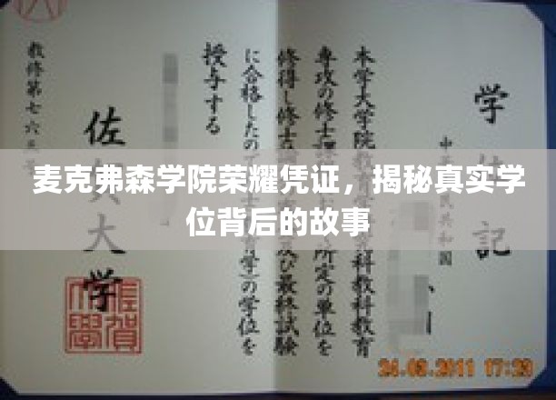 麦克弗森荣耀学位，探寻学历背后的传奇故事