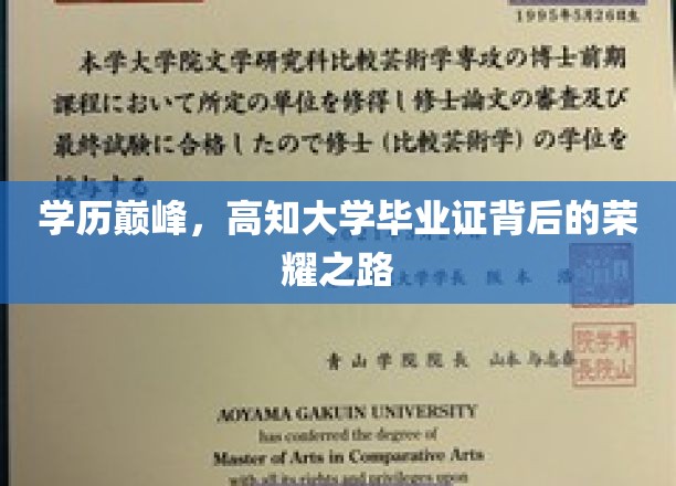 高学历光环，揭秘高知大学毕业生背后的辉煌历程