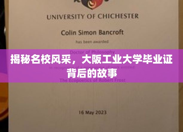 探寻大阪工业大学毕业证背后的荣耀轨迹