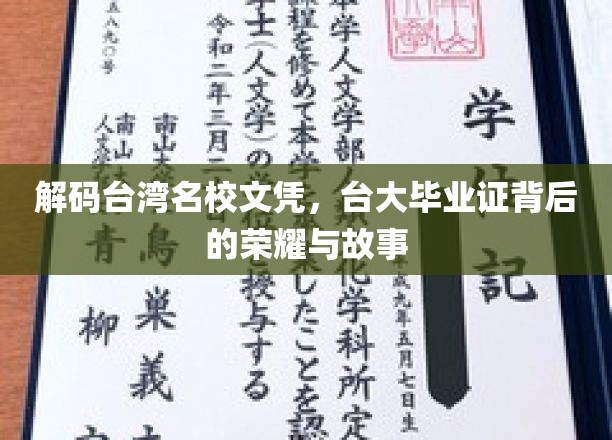 探寻台大荣耀，解码台湾顶尖学府文凭背后的传奇与梦想