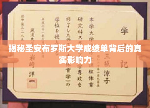 揭秘圣安布罗斯大学成绩单背后的真实影响力