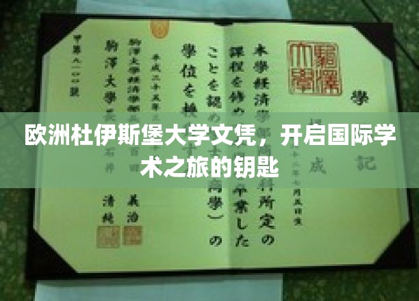 解锁全球学术殿堂，杜伊斯堡大学文凭助你跨越国界深造