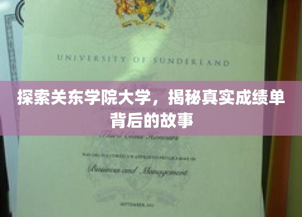 探索关东学院大学，揭秘真实成绩单背后的故事