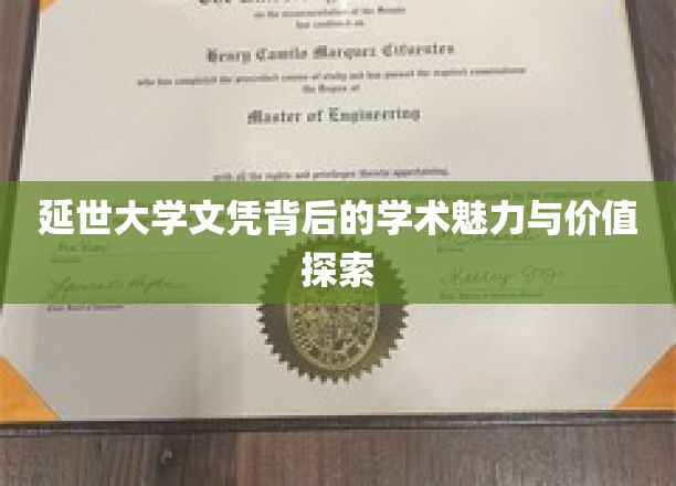解码延世，文凭背后的学术奥秘与深远影响