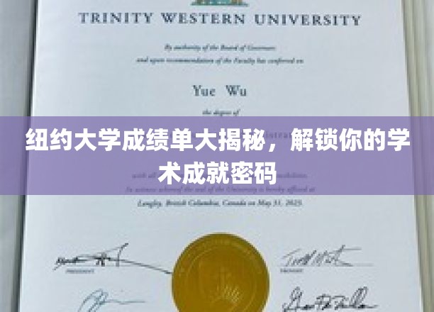 纽约大学成绩单背后的秘密，解锁你的学术成就之门