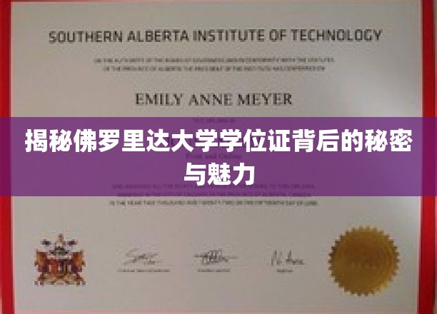 佛罗里达大学学位证，探寻背后的荣耀与价值
