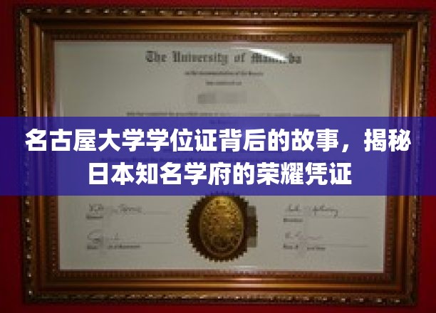 名古屋大学学位证，见证荣耀与传承的非凡历程