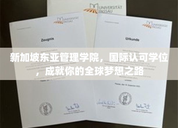 新加坡东亚管理学院，国际学位加持，助你开启环球职业生涯新篇章