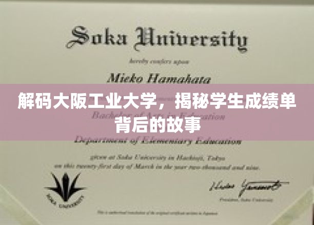 揭开大阪工业大学成绩单的神秘面纱，学生背后的奋斗轨迹