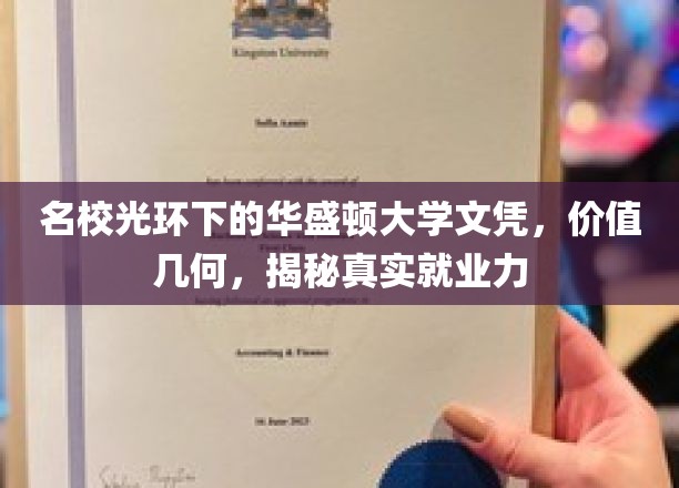 华盛顿大学文凭的光环效应，真实就业力价值解析