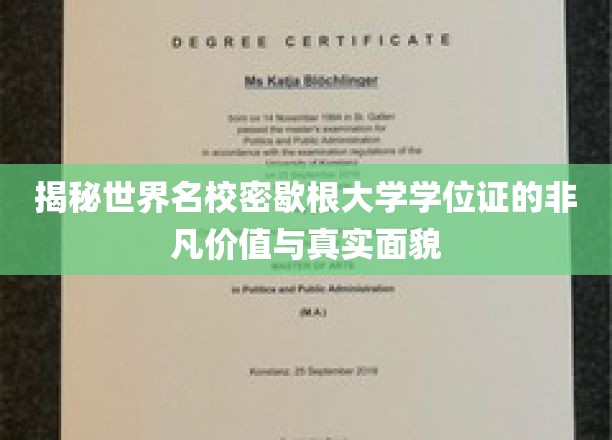 解码密歇根大学学位证，非凡成就背后的真实价值