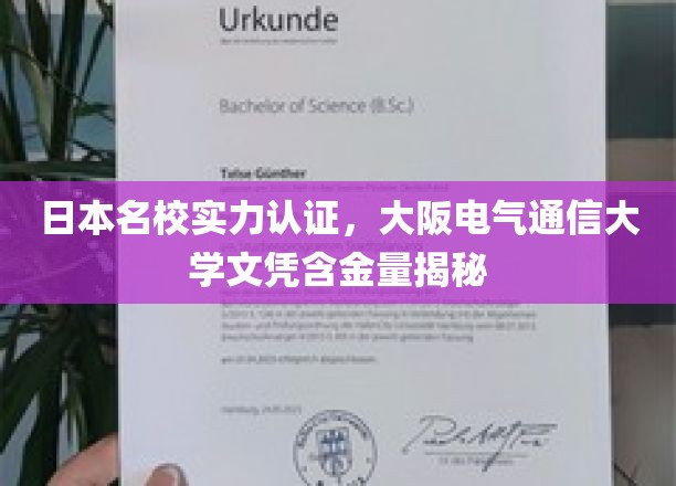 破解精英学府魅力，揭秘大阪电气通信大学文凭价值所在