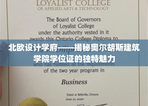 北欧设计学府——揭秘奥尔胡斯建筑学院学位证的独特魅力