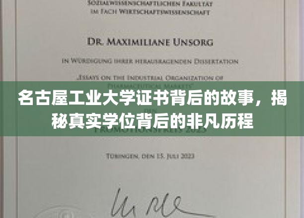 名古屋工业大学证书背后的故事，揭秘真实学位背后的非凡历程