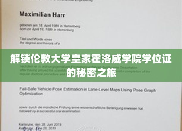 探索伦敦大学皇家霍洛威学院学位证的奥秘之旅