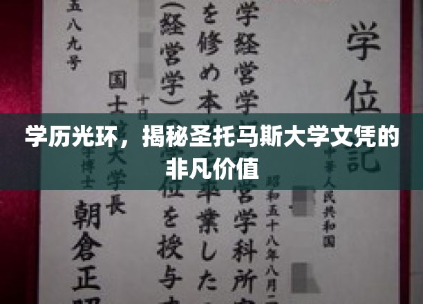 学历光环，揭秘圣托马斯大学文凭的非凡价值