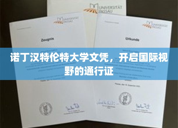 诺丁汉特伦特文凭，解锁全球视野的钥匙之旅