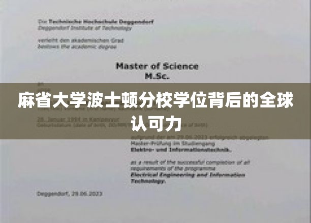 麻省大学波士顿分校学位，国际舞台上的通行证与全球认可之光