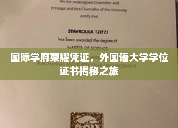 解码国际学府荣耀，外国语大学学位证书背后的故事