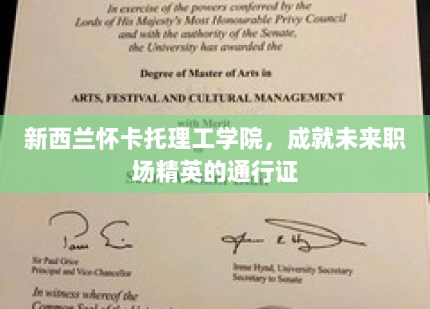 怀卡托理工学院，打造职场精英的摇篮，开启未来职业新篇章