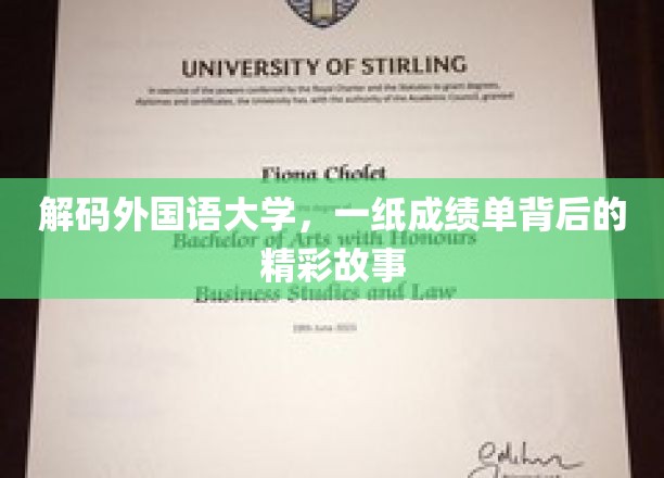 解码外国语大学，一纸成绩单背后的精彩故事