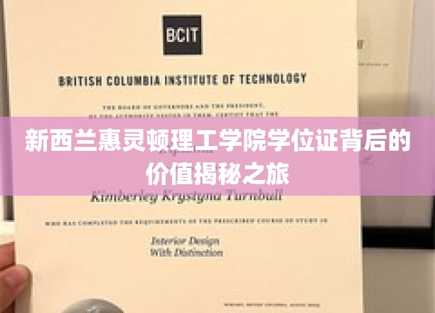 探索新西兰惠灵顿理工学院学位证的全球认可与无限可能
