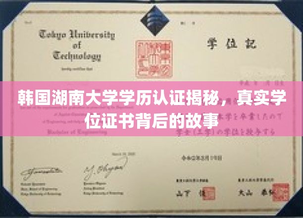 韩国湖南大学学历认证揭秘，真实学位证书背后的故事