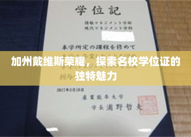 加州荣耀之巅，一探戴维斯学位证的非凡风采