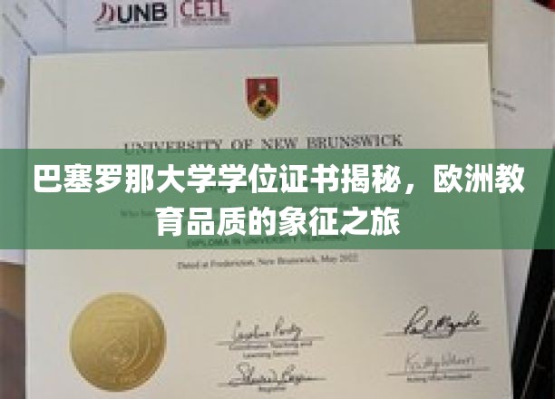 巴塞罗那大学学位背后的欧洲教育之光，探寻品质教育的传奇之旅