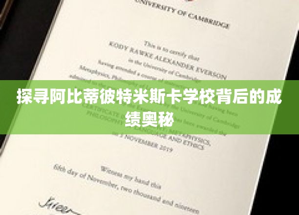 探寻阿比蒂彼特米斯卡学校背后的成绩奥秘
