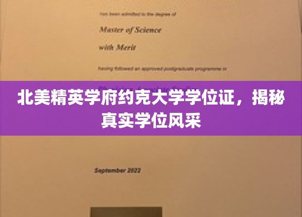 北美顶尖学府约克大学学位证大揭秘，领略非凡学位魅力