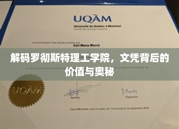 揭开罗彻斯特理工学院文凭的神秘面纱，价值与潜力一探究竟