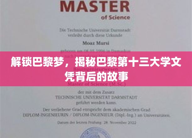探寻巴黎之光，揭秘巴黎十三大学文凭的非凡之旅