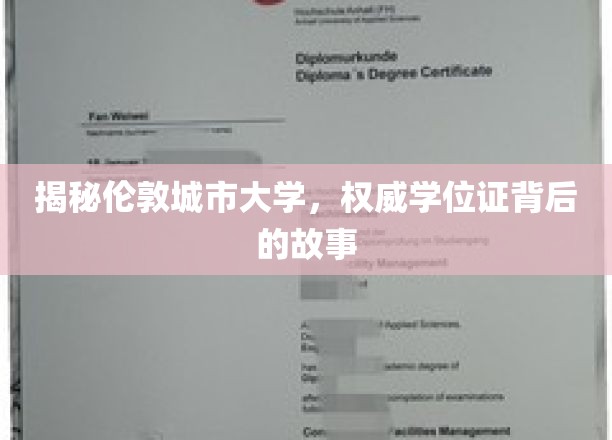 揭秘伦敦城市大学，权威学位证背后的故事