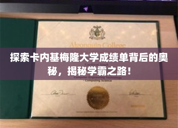 解码卡内基梅隆大学学霸秘籍，成绩单背后的成长轨迹