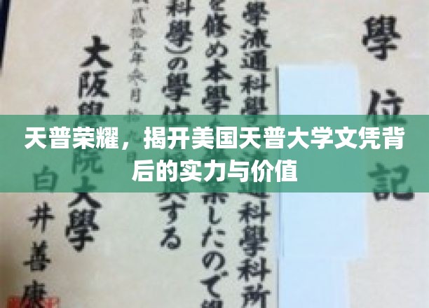 天普大学文凭，探秘背后的教育实力与无限价值