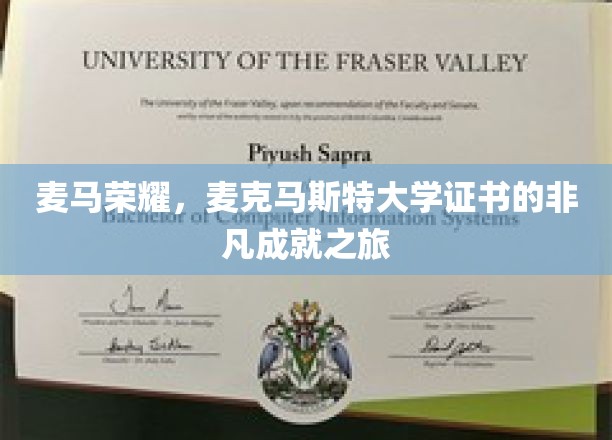 麦马荣耀，麦克马斯特大学证书的非凡成就之旅