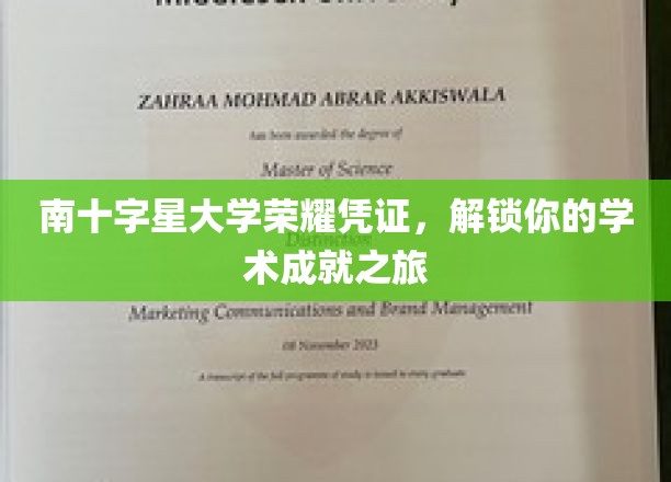 南十字星荣耀通行证，开启你的学术巅峰之旅