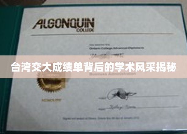 台湾交大成绩单，探寻顶尖学府的学术魅力与风采