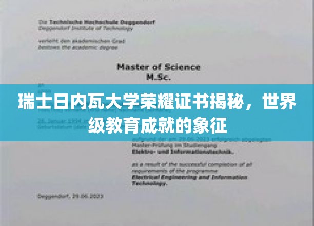 瑞士日内瓦大学荣耀证书揭秘，世界级教育成就的象征