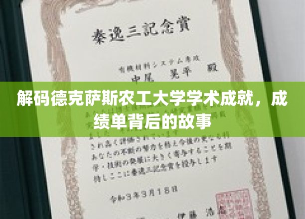 解码德克萨斯农工大学学术成就，探寻成绩单背后的故事