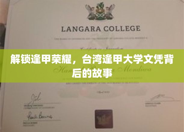 探寻逢甲辉煌，揭秘台湾逢甲大学学历的传奇历程