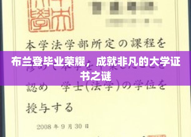 布兰登毕业荣耀,成就非凡的大学证书之谜