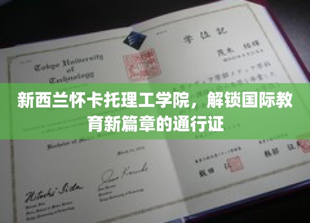 拥抱全球视野，新西兰怀卡托理工学院引领教育国际化之旅