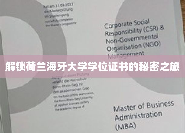 解锁荷兰海牙大学学位证书的秘密之旅