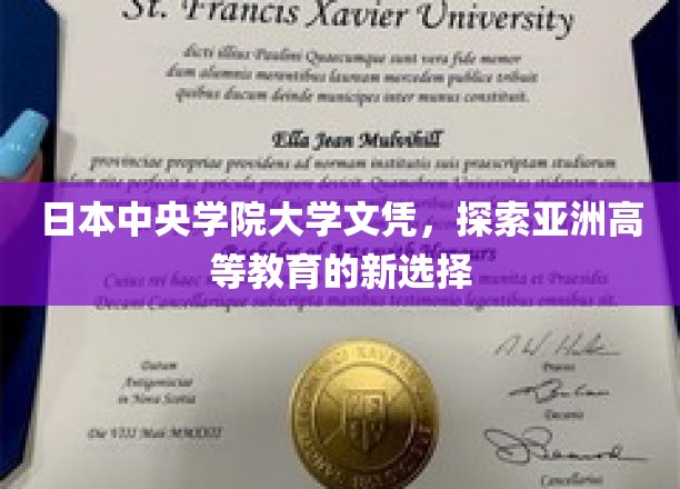 亚洲教育新地标，日本中央学院大学文凭，引领未来职业发展