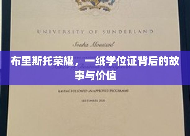 布里斯托荣耀，学位证书背后的传奇旅程与深远意义